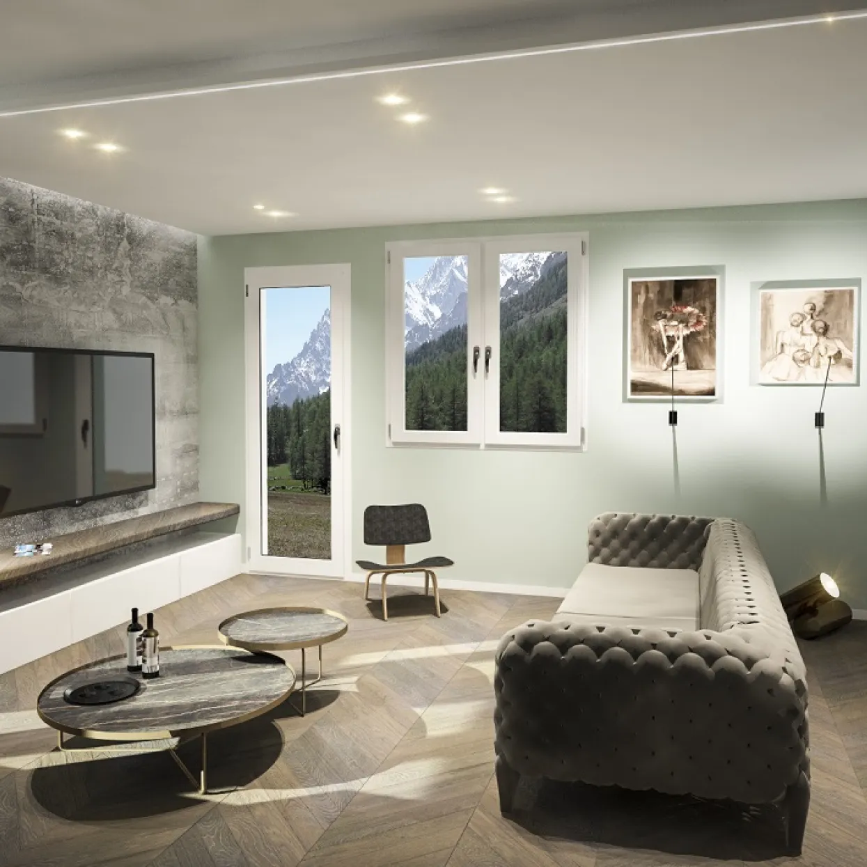 arredamento interni living soggiorno Vicenza