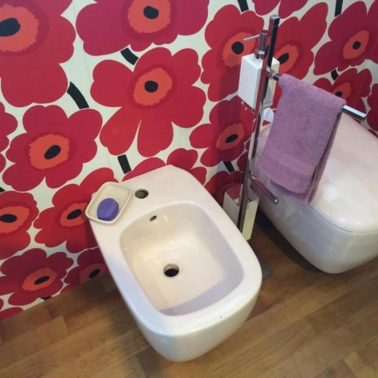Sanitari Flaminia sospesi rosa, prezzo outlet Pellizzari
