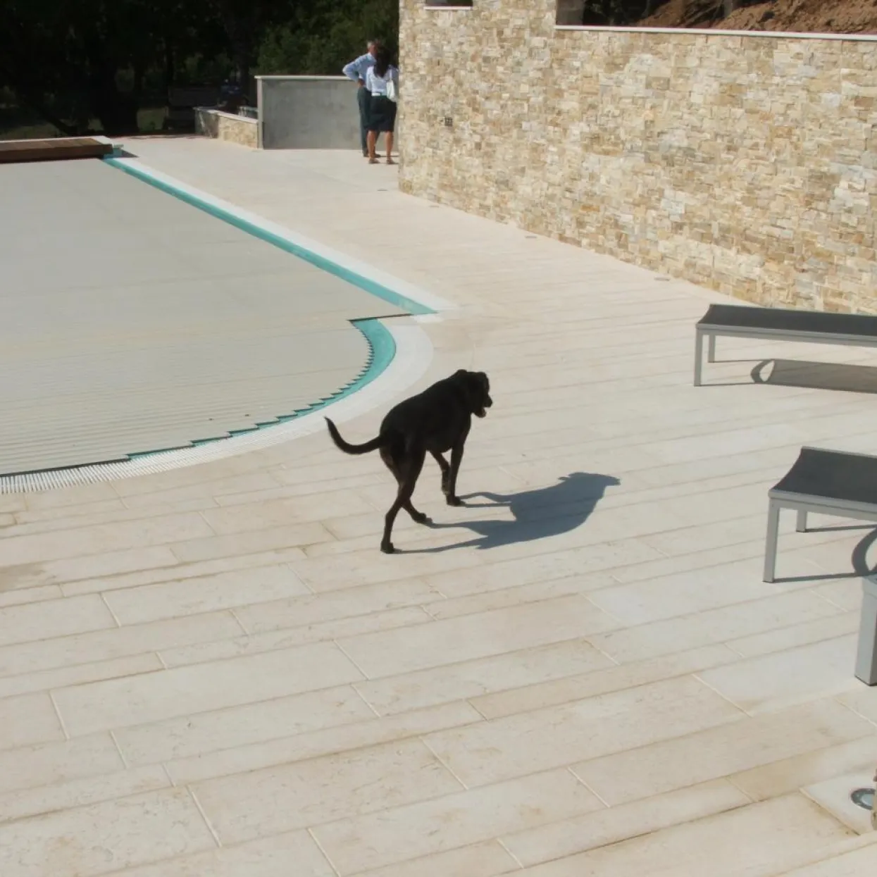 Pavimento pietra per piscina a Lonigo, Vicenza