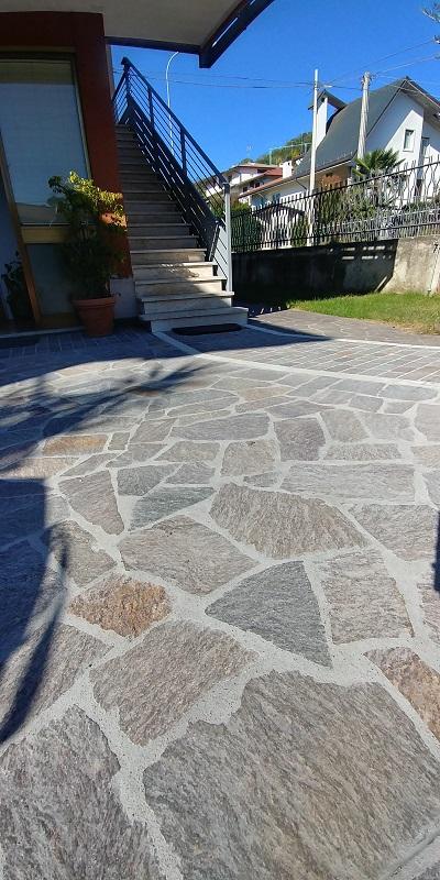pavimento esterno porfido Vicenza Verona
