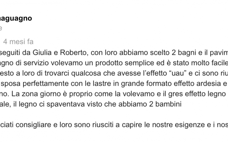 Reviews on Giulia, Fratelli Pellizzari Vicenza