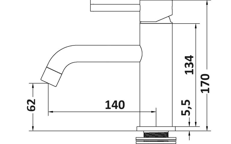 Misure tecniche del miscelatore ARK 1