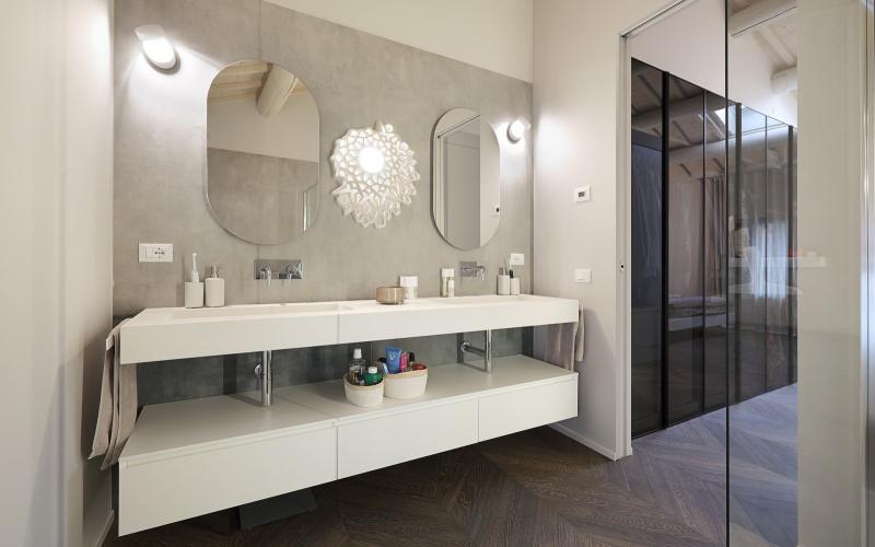 Black modern bathroom cabinet Vicenza
