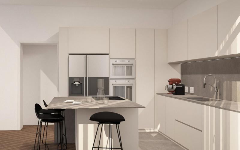 cucina moderna bianca progetto Vicenza