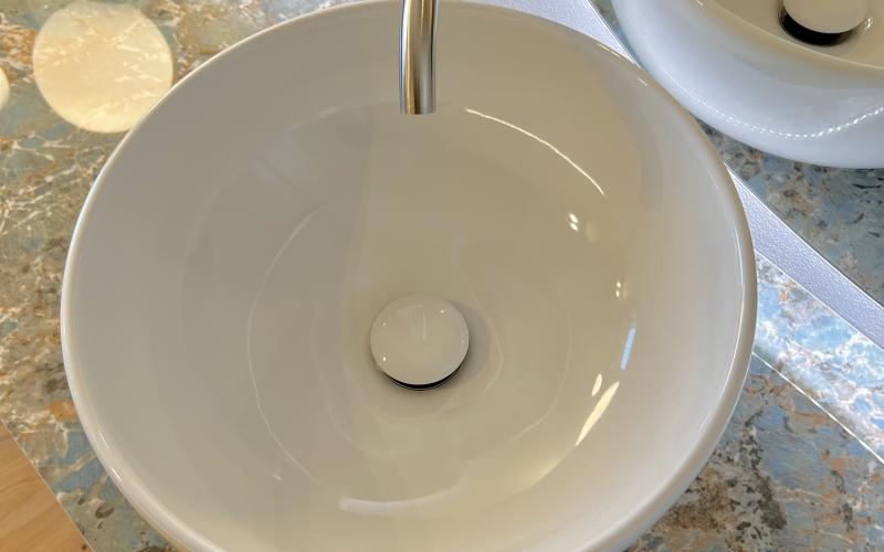 mensola in gres con lavabo bagno in appoggio