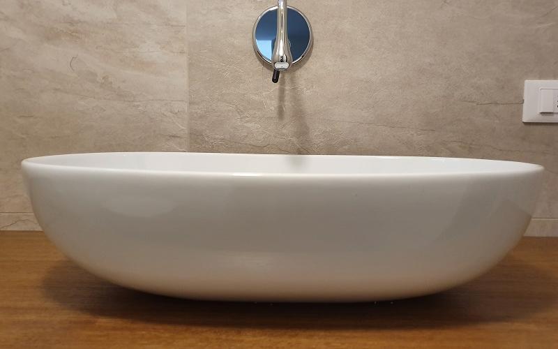 mensola legno bagno lavabo appoggio