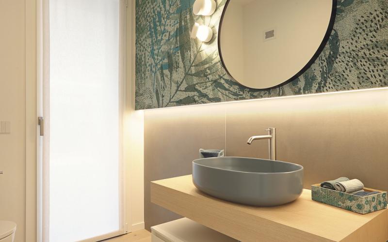 mensola legno bagno rovere chiaro sbiancato