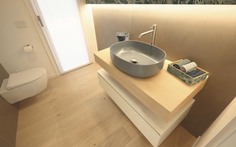 mensole legno bagno rovere chiaro