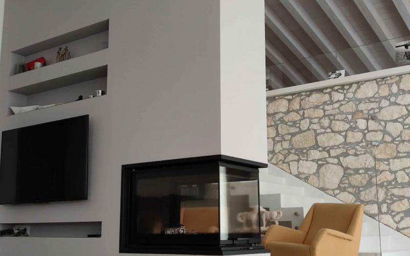 Modern wood fireplace Vicenza