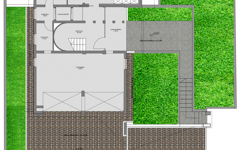 pianta pavimentazione esterna progetto