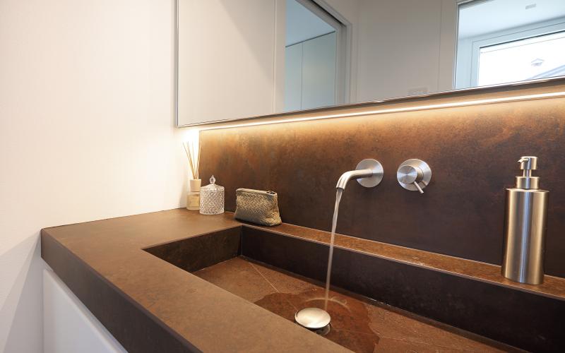 lavabo bagno in gres effetto corten vicenza