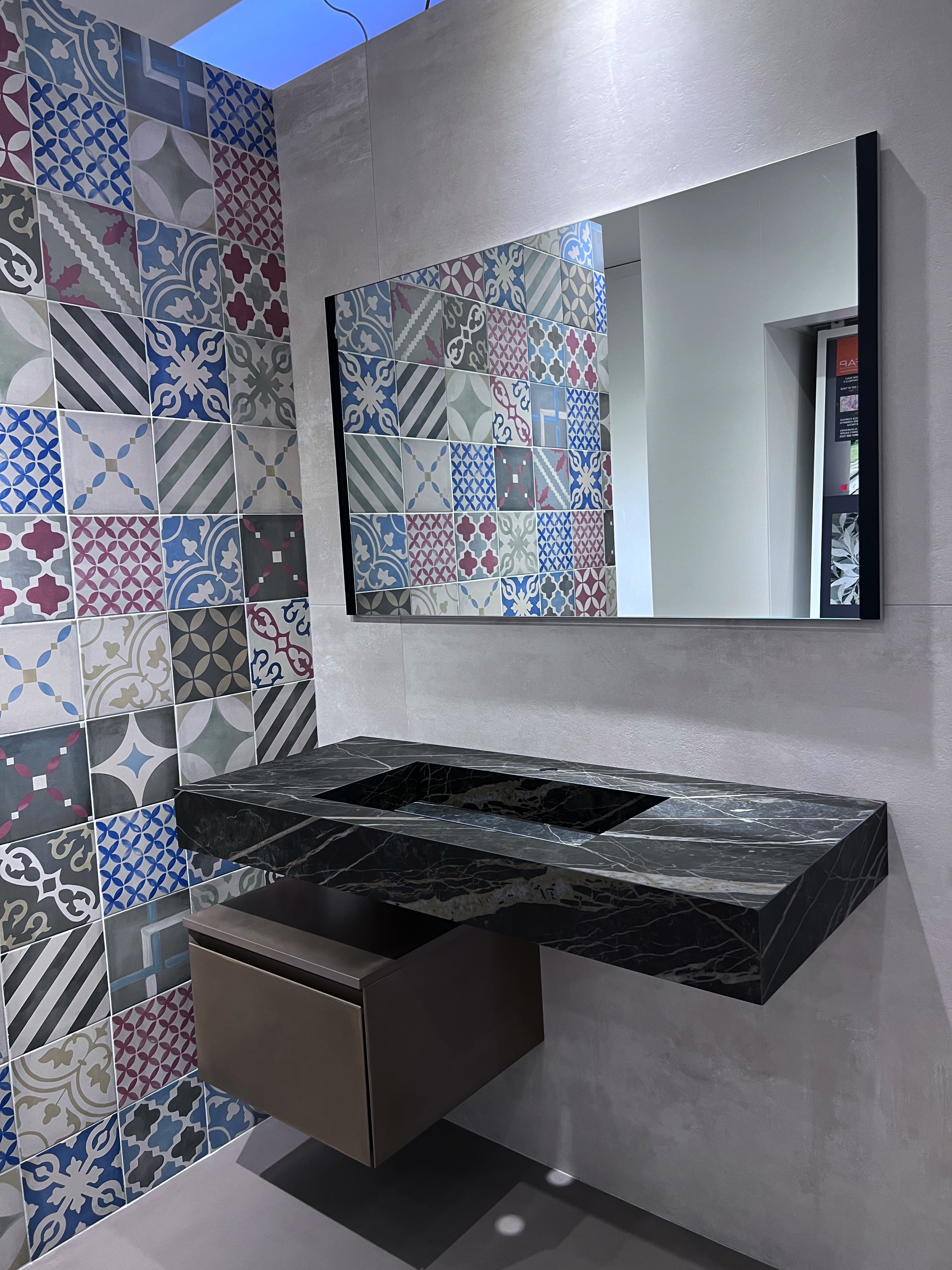 mensola in gres lavabo bagno cassetto prezzo