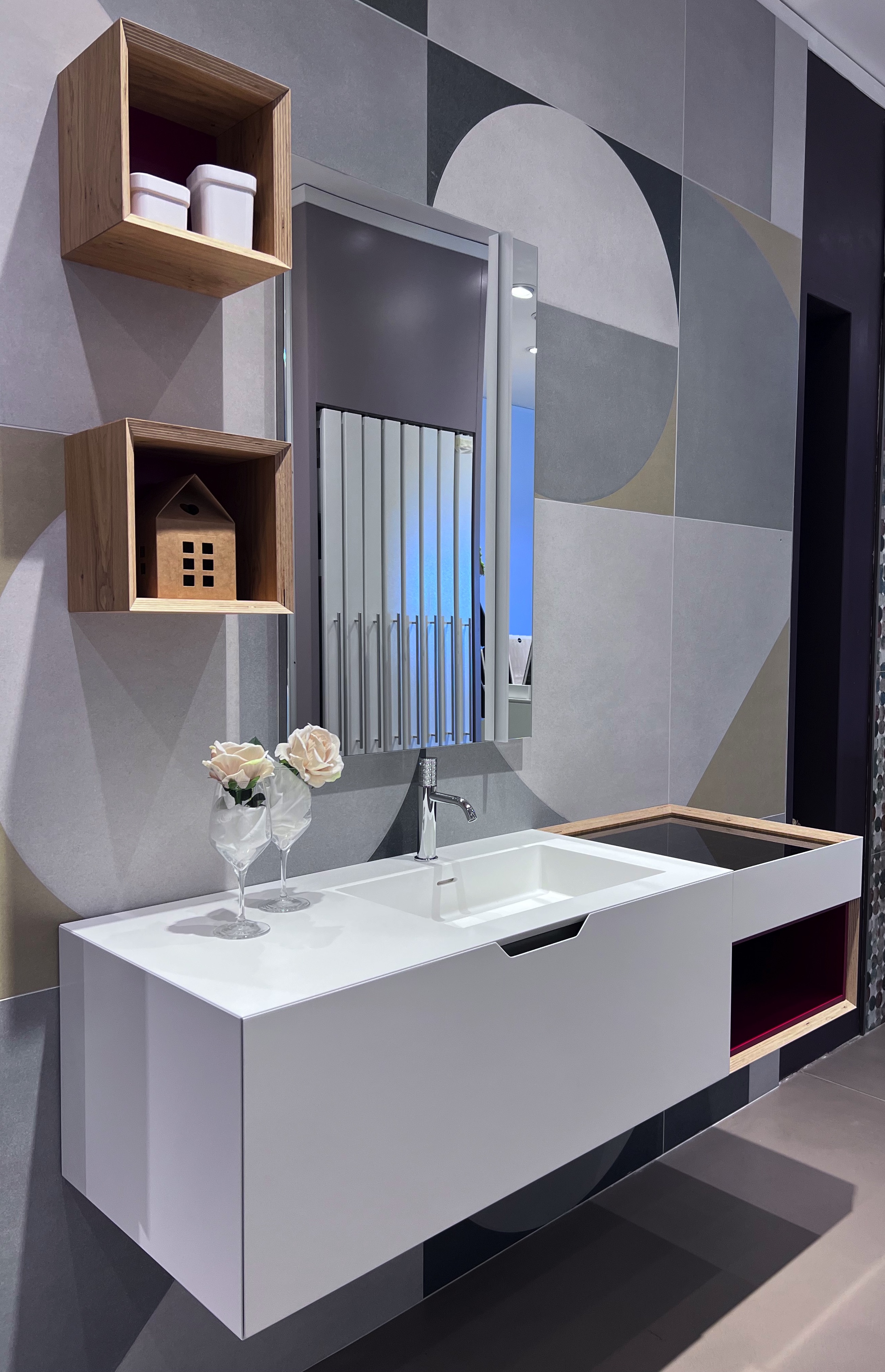 mobile bagno sospeso bianco prezzi