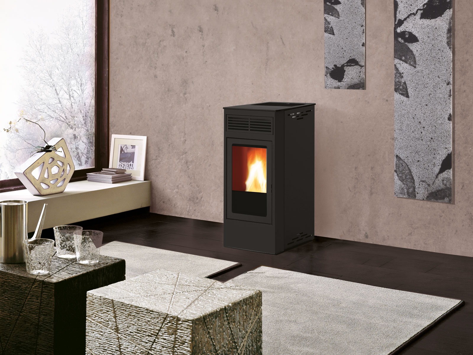 stufa pellet italiana camini prezzo outlet