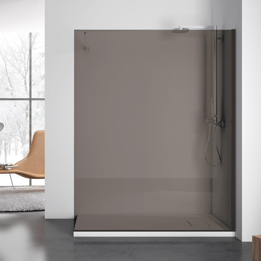 vetro doccia fisso fume walk in