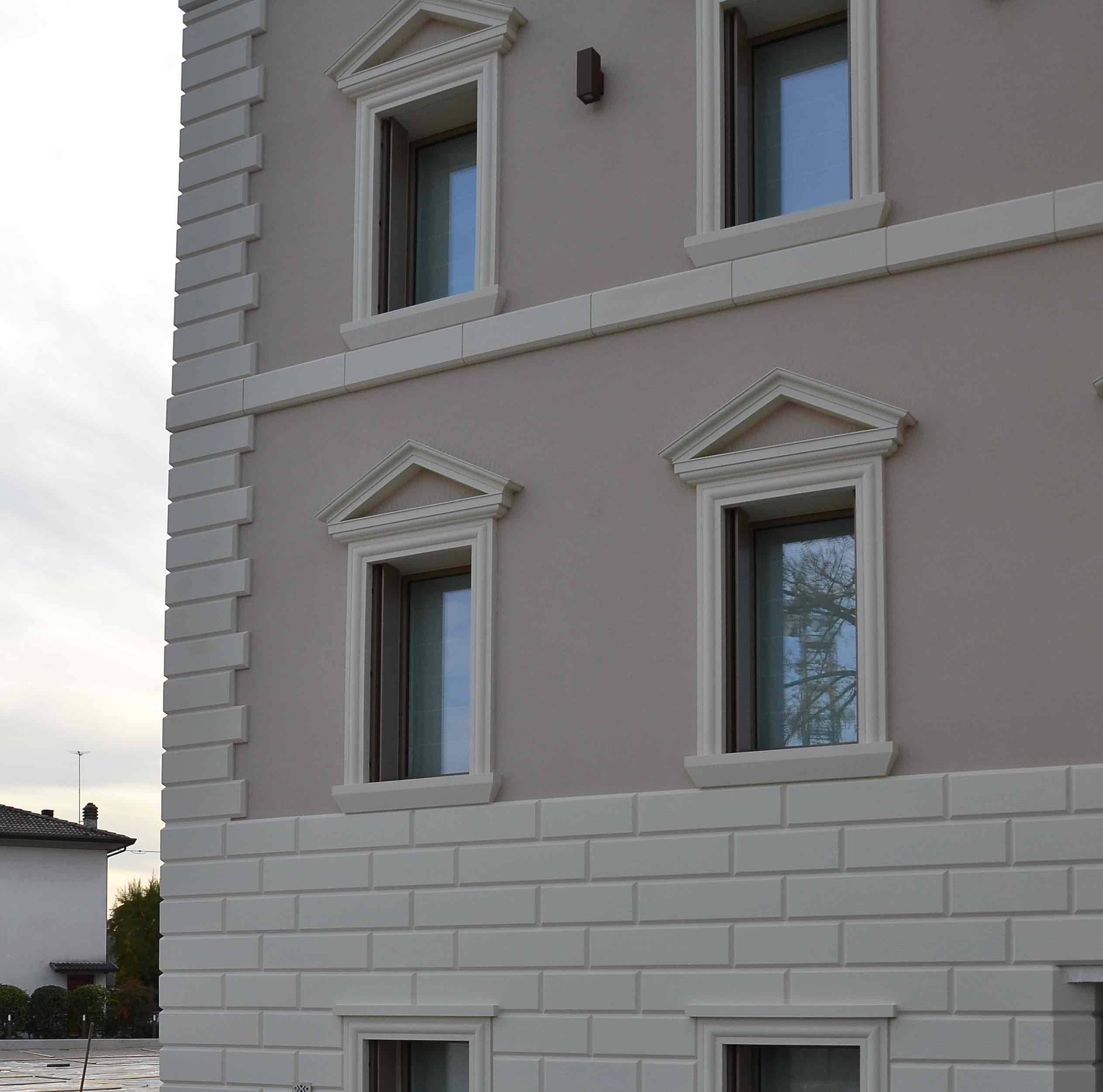 rivestimento esterno palazzo neoclassico cappotto pittura Vicenza