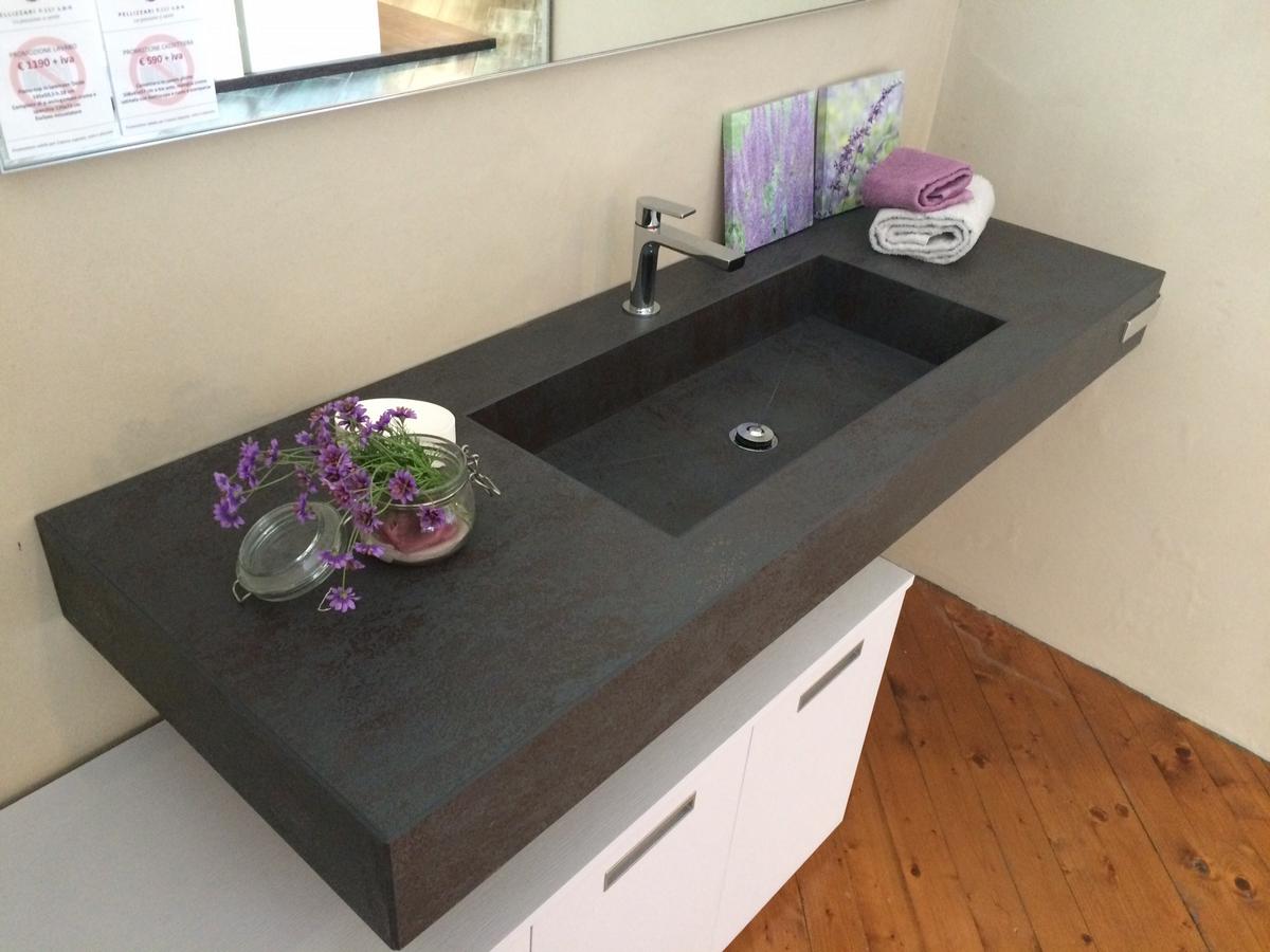 lavabo in laminam oxide nero