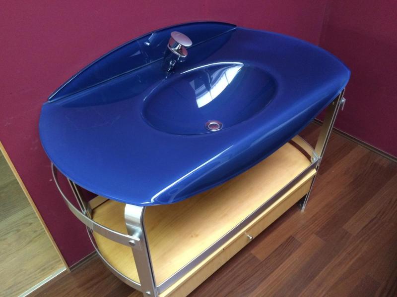 Mobile bagno in cristallo blu prezzo outlet Vicenza