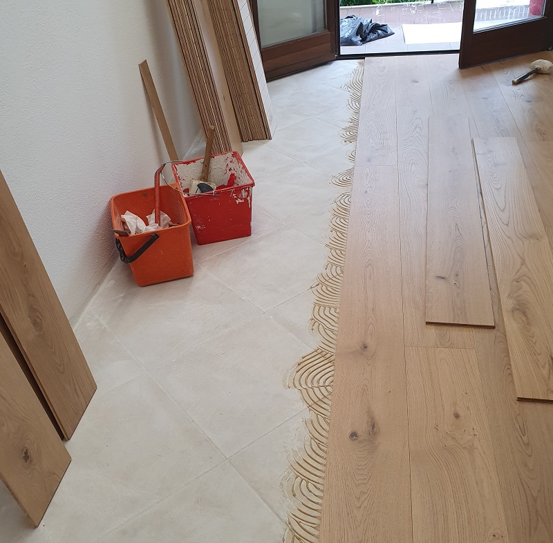 parquet posato su pavimento esistente 