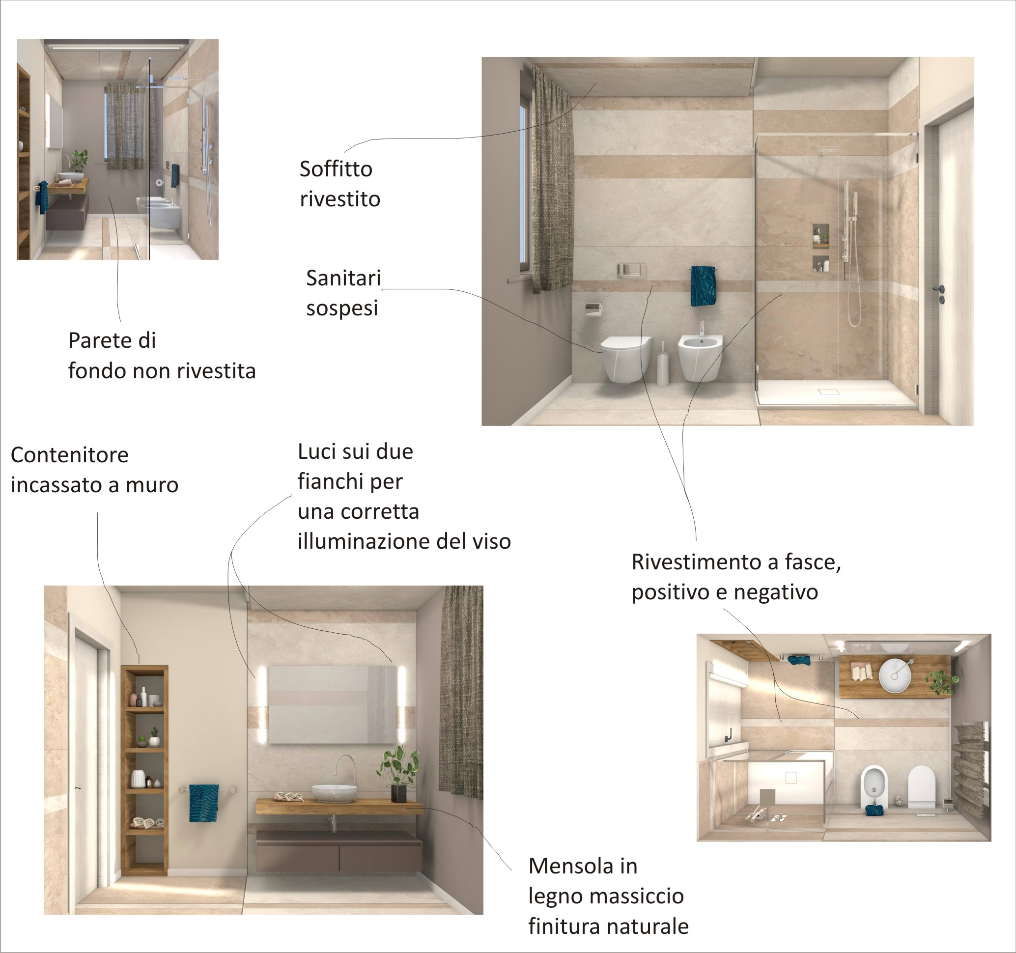 Progetto bagno moderno 3d 