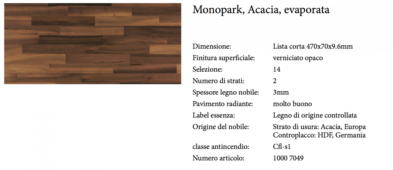 Bauwerk Acacia Listoncino