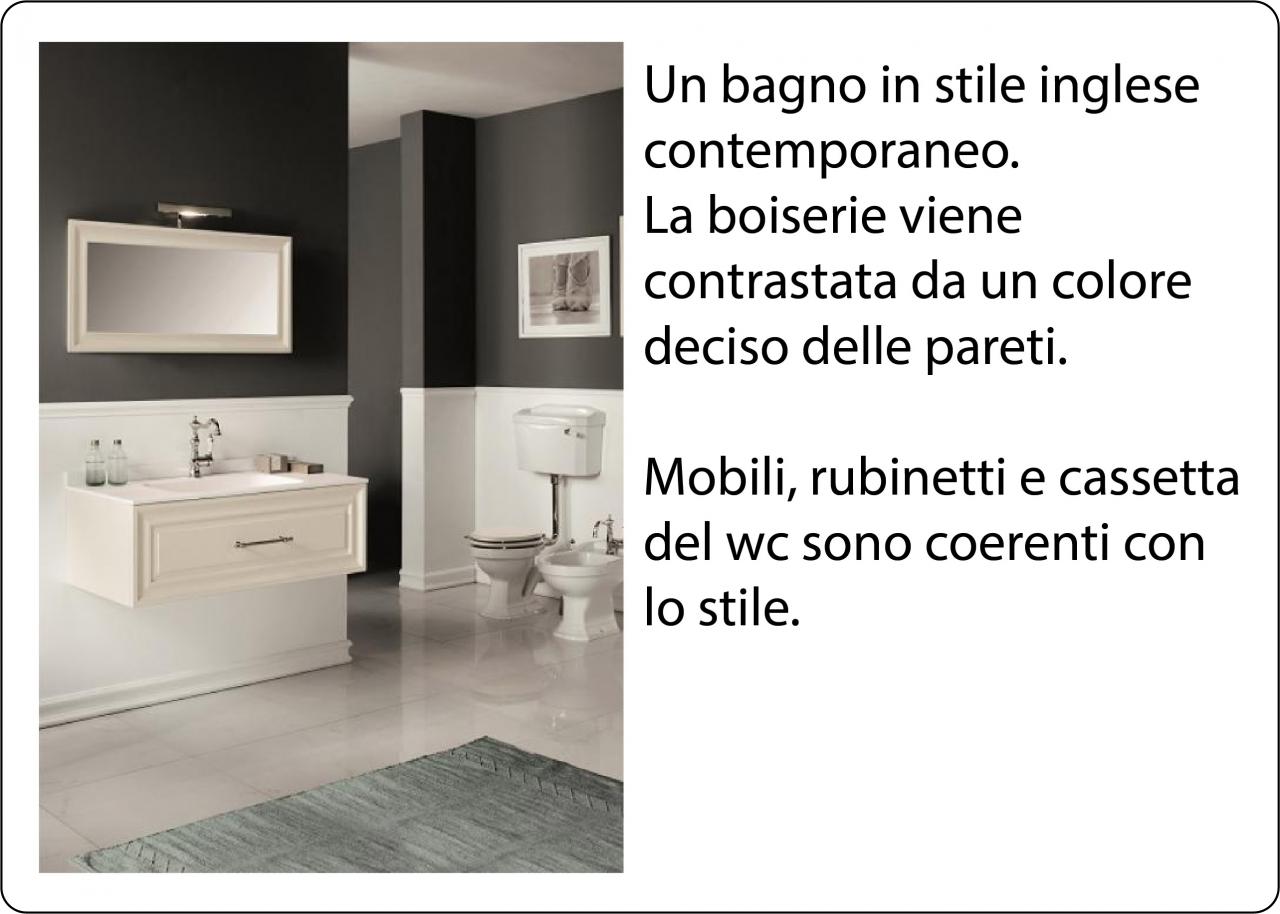 Boiserie in ceramica per un bagno stile inglese a vicenza