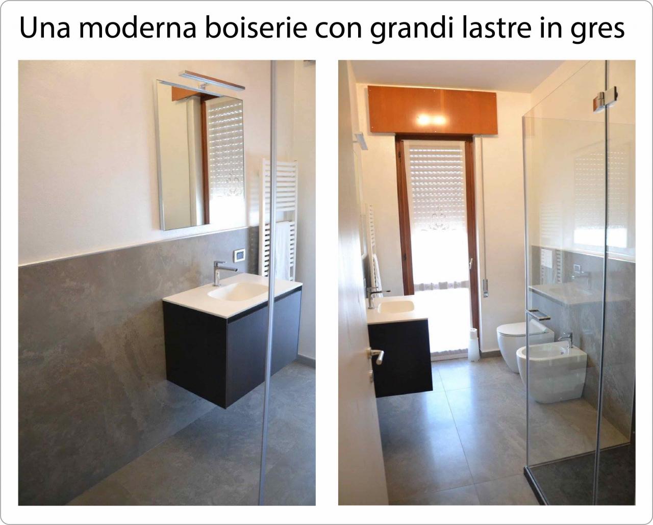 moderna boiserie in piastrelle