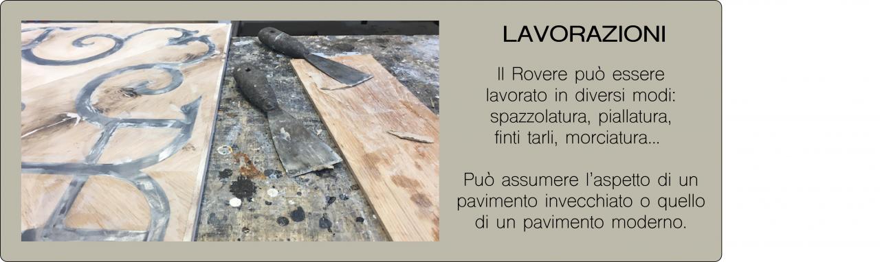 prefinito rovere, lavorazioni