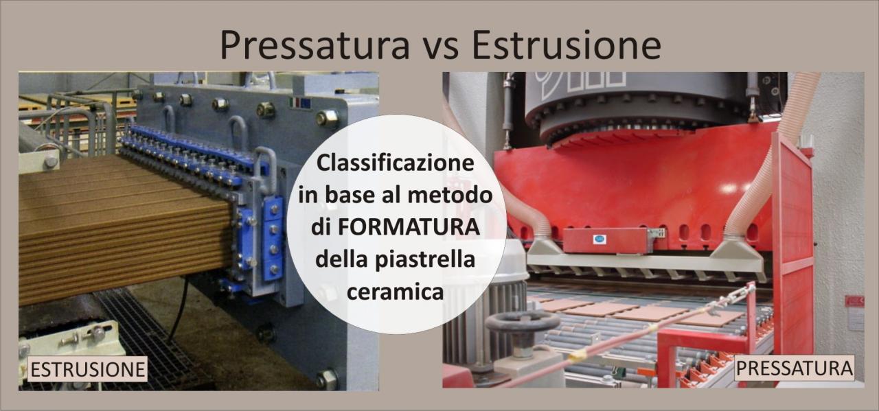 Pressatura o estrusione delle piastrelle ceramiche