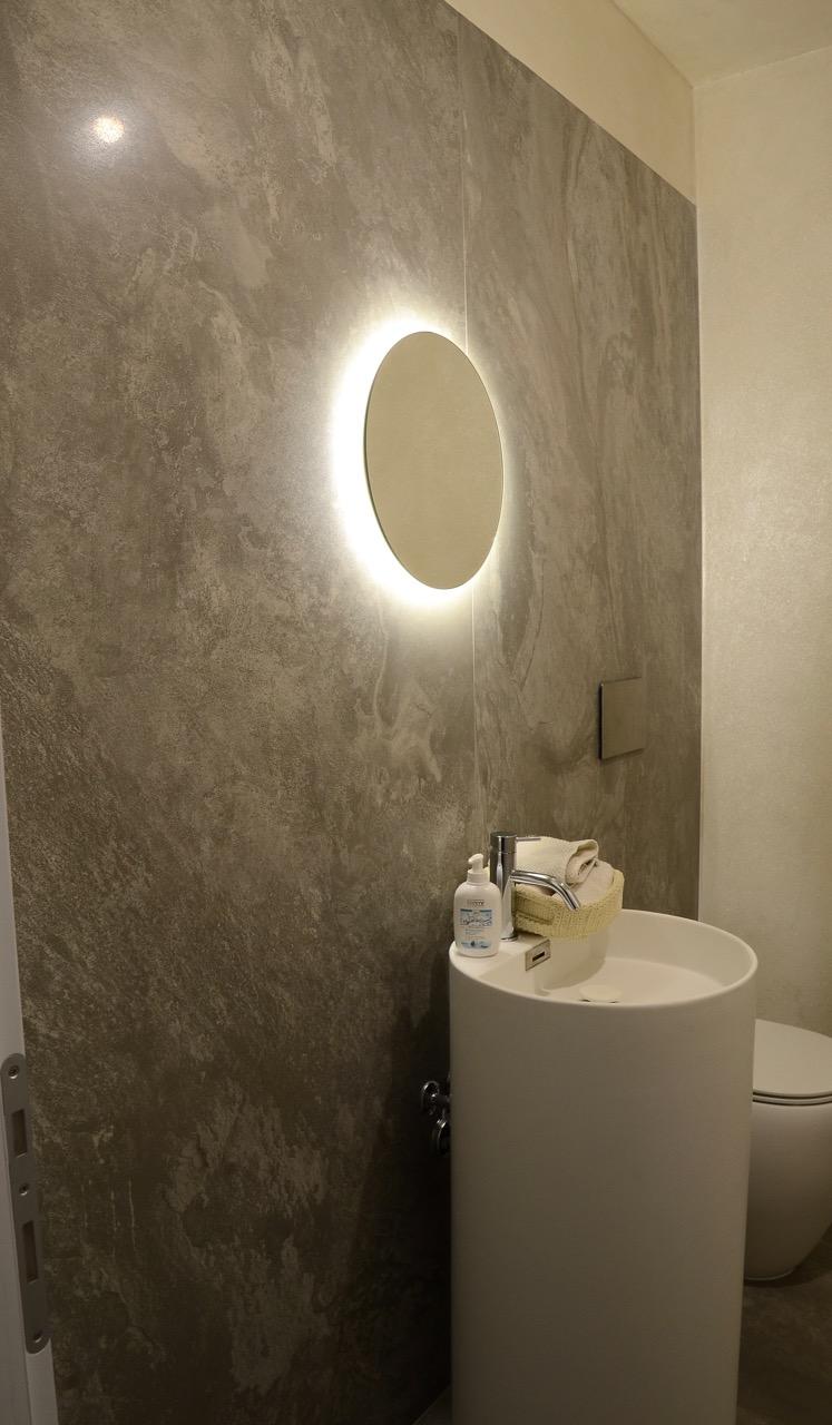 gres grigio lastre grandi bagno Vicenza