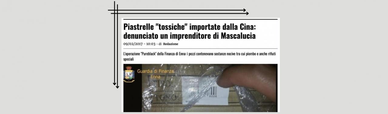 piastrelle prodotte con rifiuti tossici