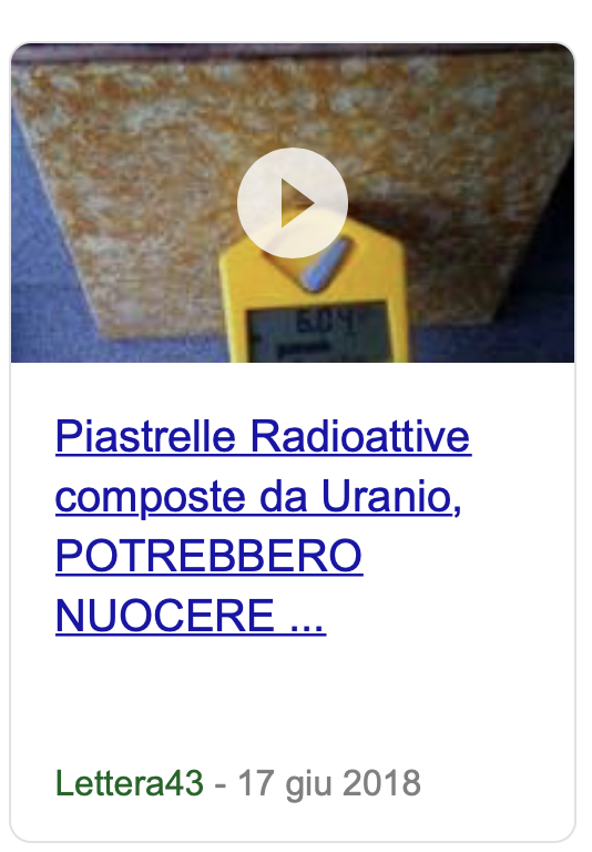 Piastrelle radioattive