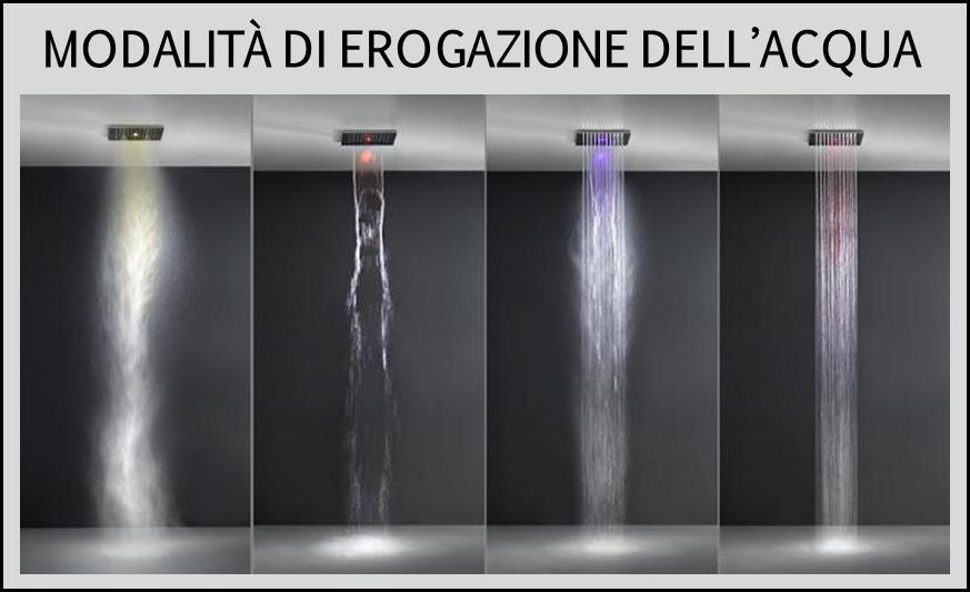 soffioni doccia pioggia nebulizzato cascata gessi